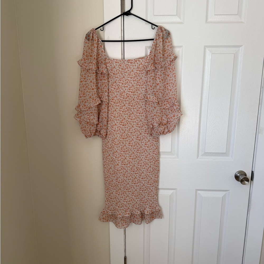 Petal & Pup Floral Long Sleeve Dress in Pink